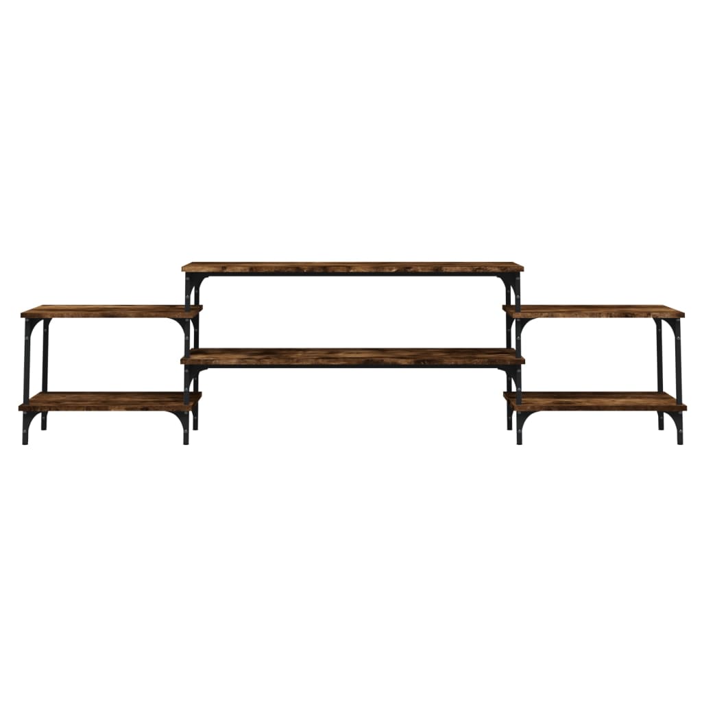 Meuble TV chêne fumé 197x35x52 cm bois d'ingénierie - XIOS