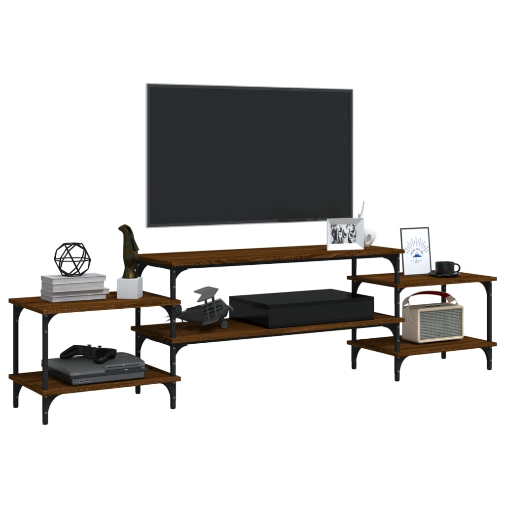 Meuble TV chêne marron 197x35x52 cm bois d'ingénierie - XIOS