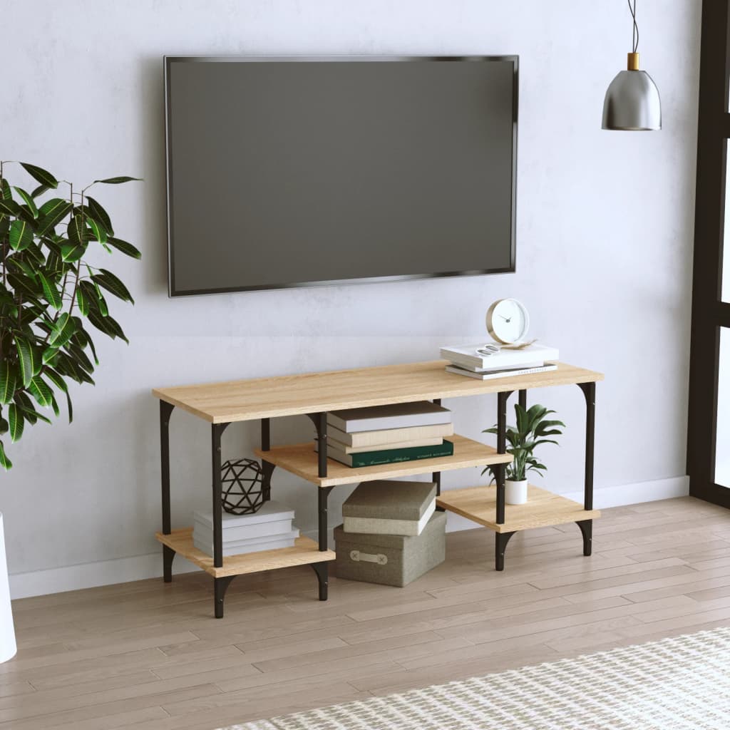 Meuble TV chêne sonoma 102x35x45,5 cm bois d'ingénierie - XIOS