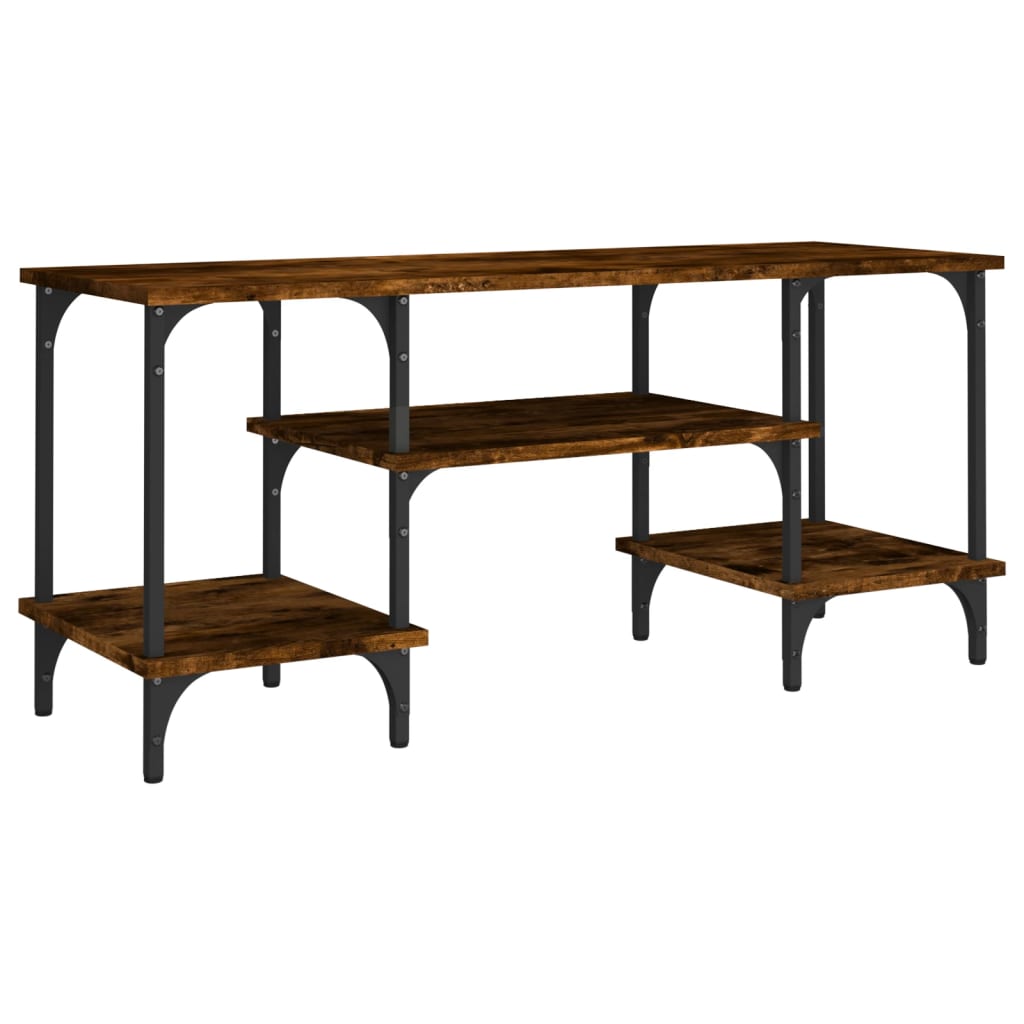 Meuble TV chêne fumé 102x35x45,5 cm bois d'ingénierie - XIOS