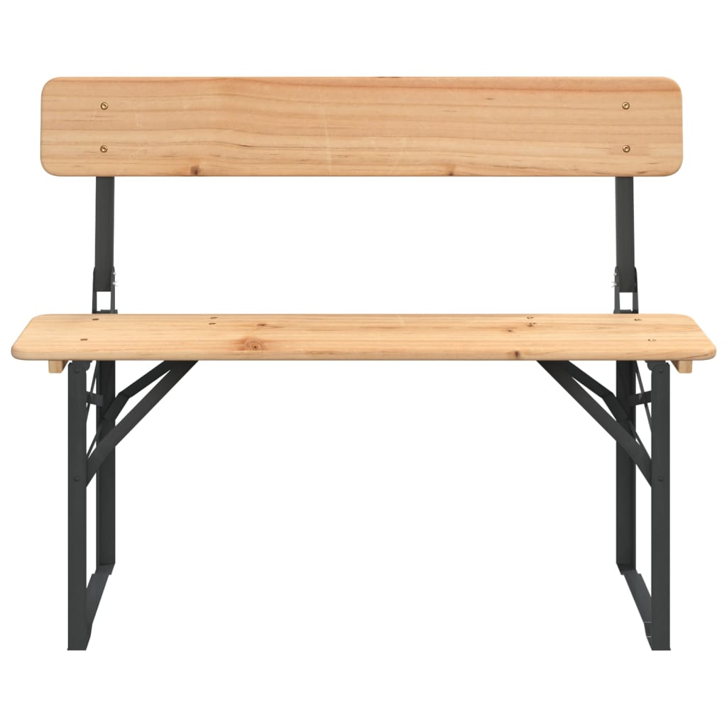 Ensemble de tables à bière pliantes 3 pcs bois massif de sapin - XIOS