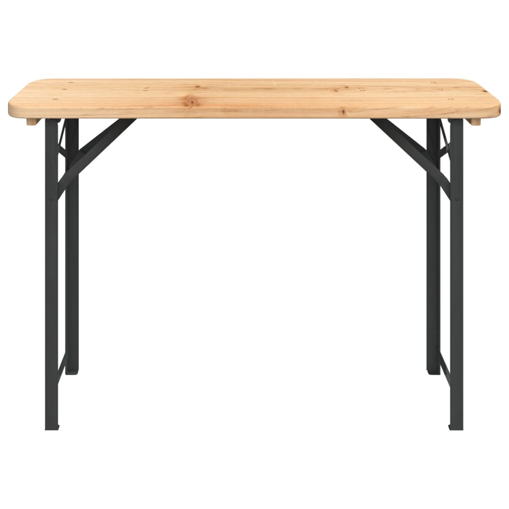 Ensemble de tables à bière pliantes 3 pcs bois massif de sapin - XIOS