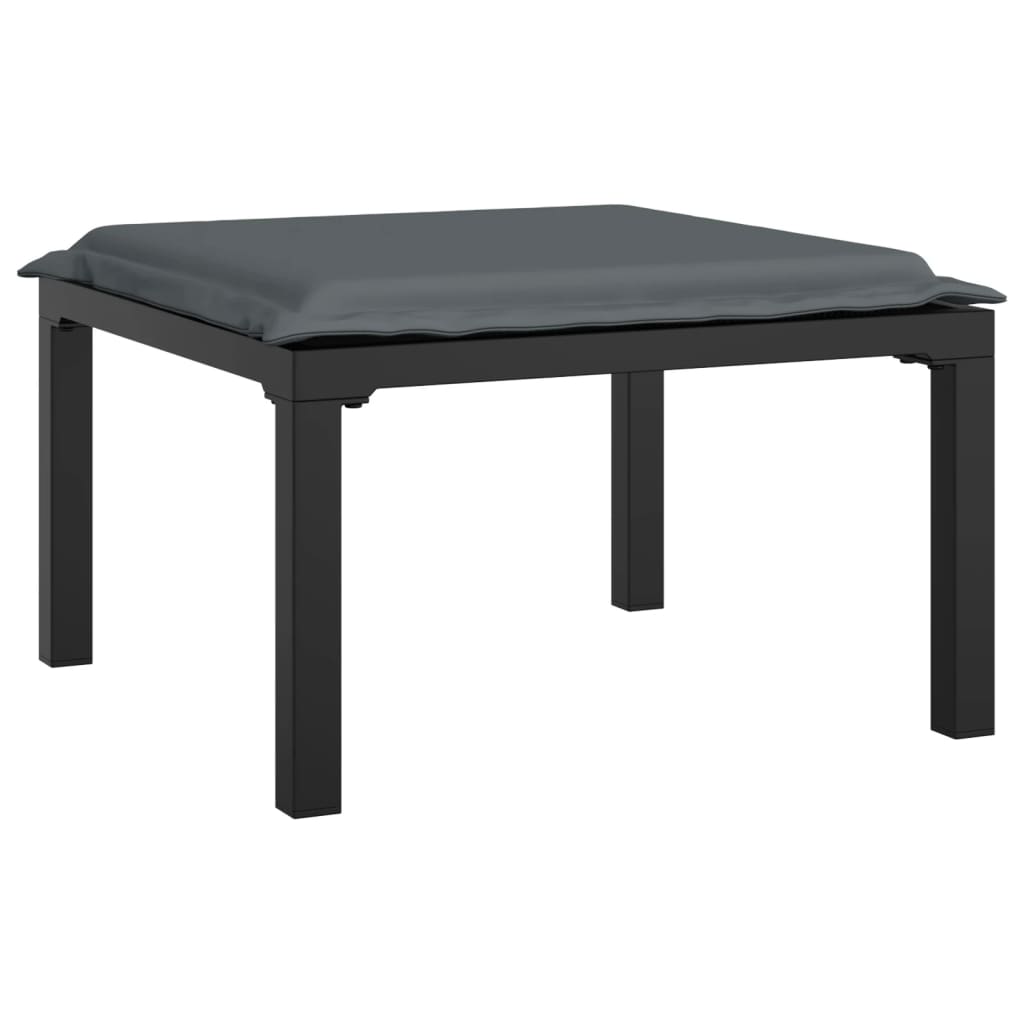 Salon de jardin 4 pcs noir et gris résine tressée - XIOS