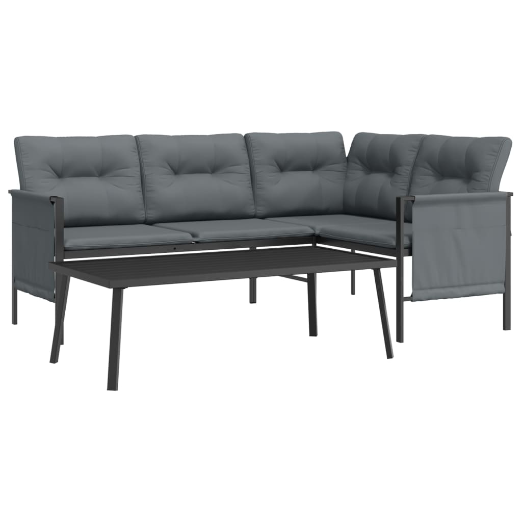 Salon de jardin 2 pcs anthracite acier - XIOS