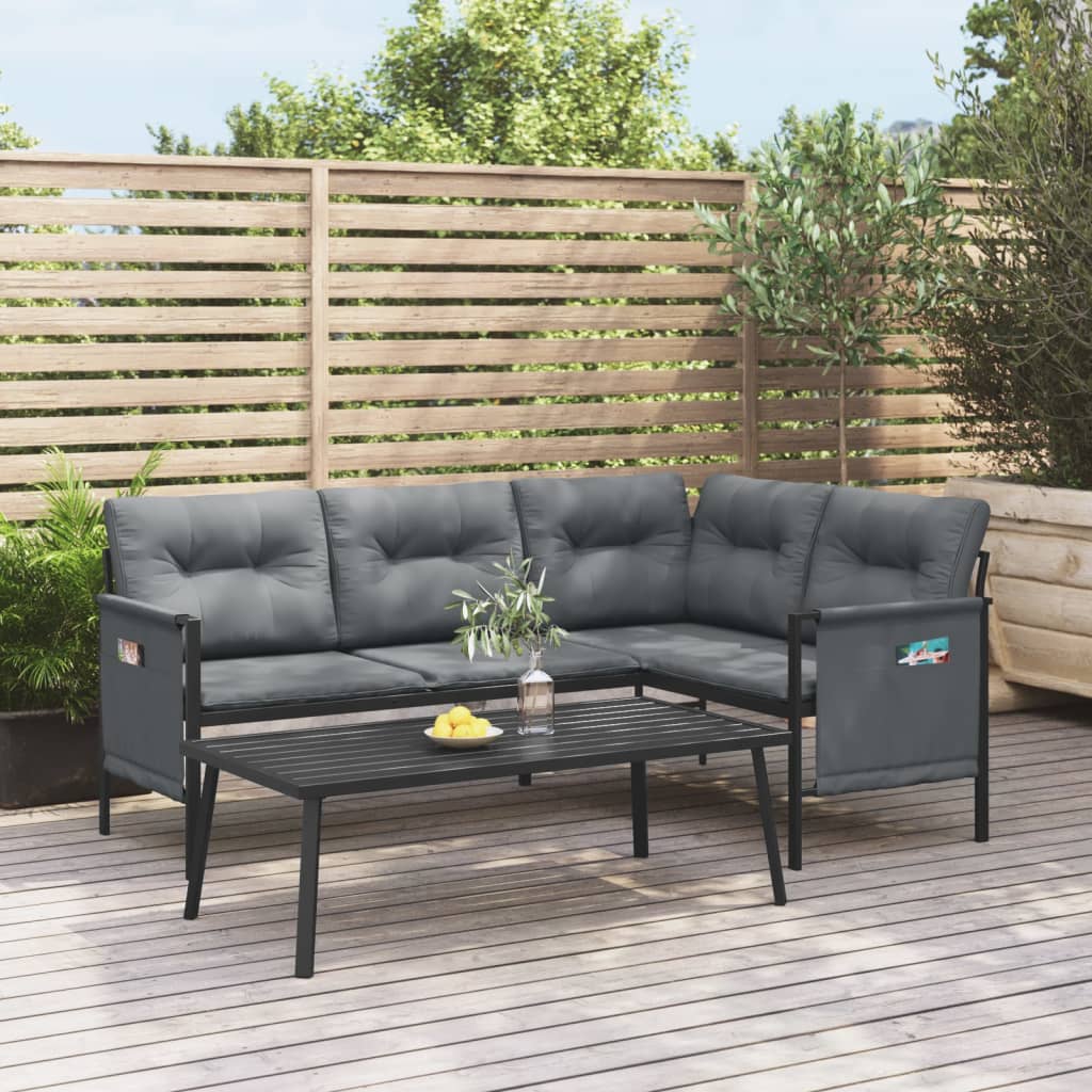 Salon de jardin 2 pcs anthracite acier - XIOS