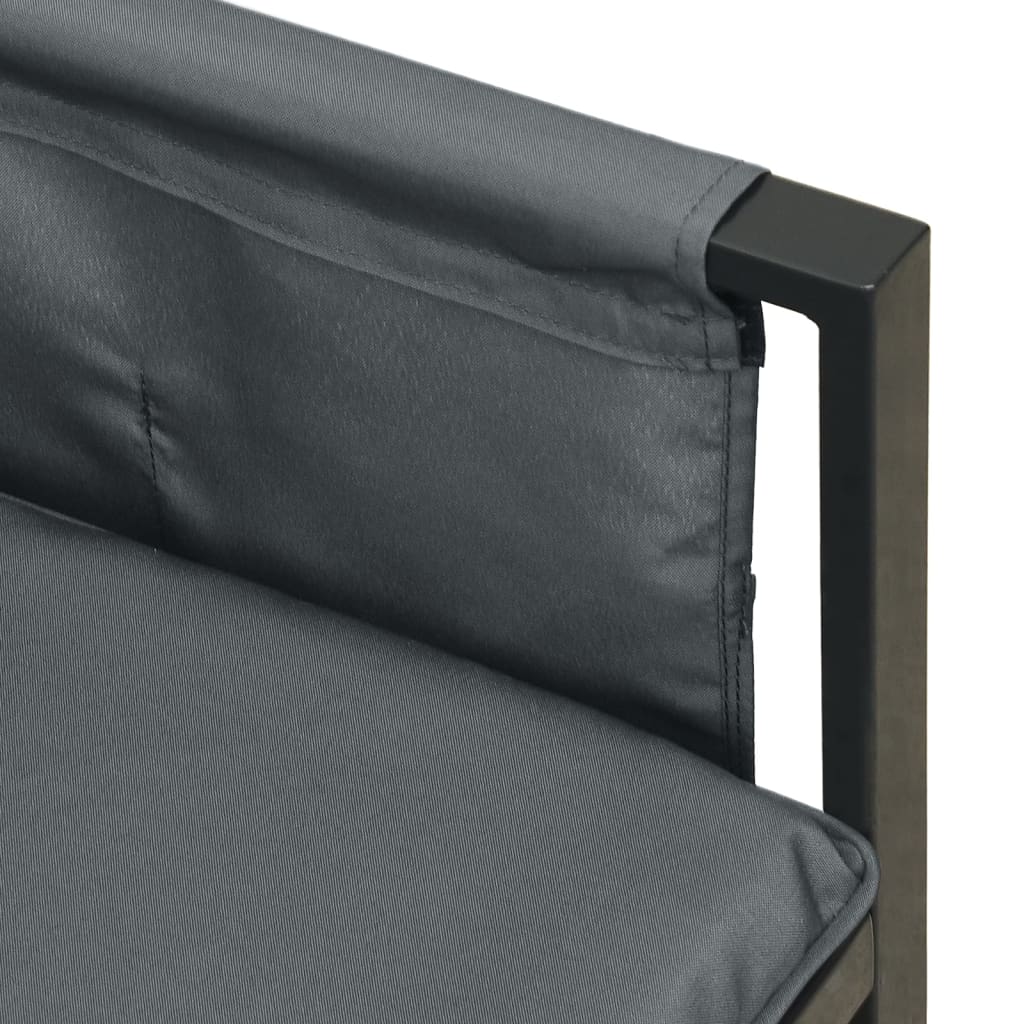 Canapé d'angle de jardin anthracite acier et textilène Salons de jardin vidaXL