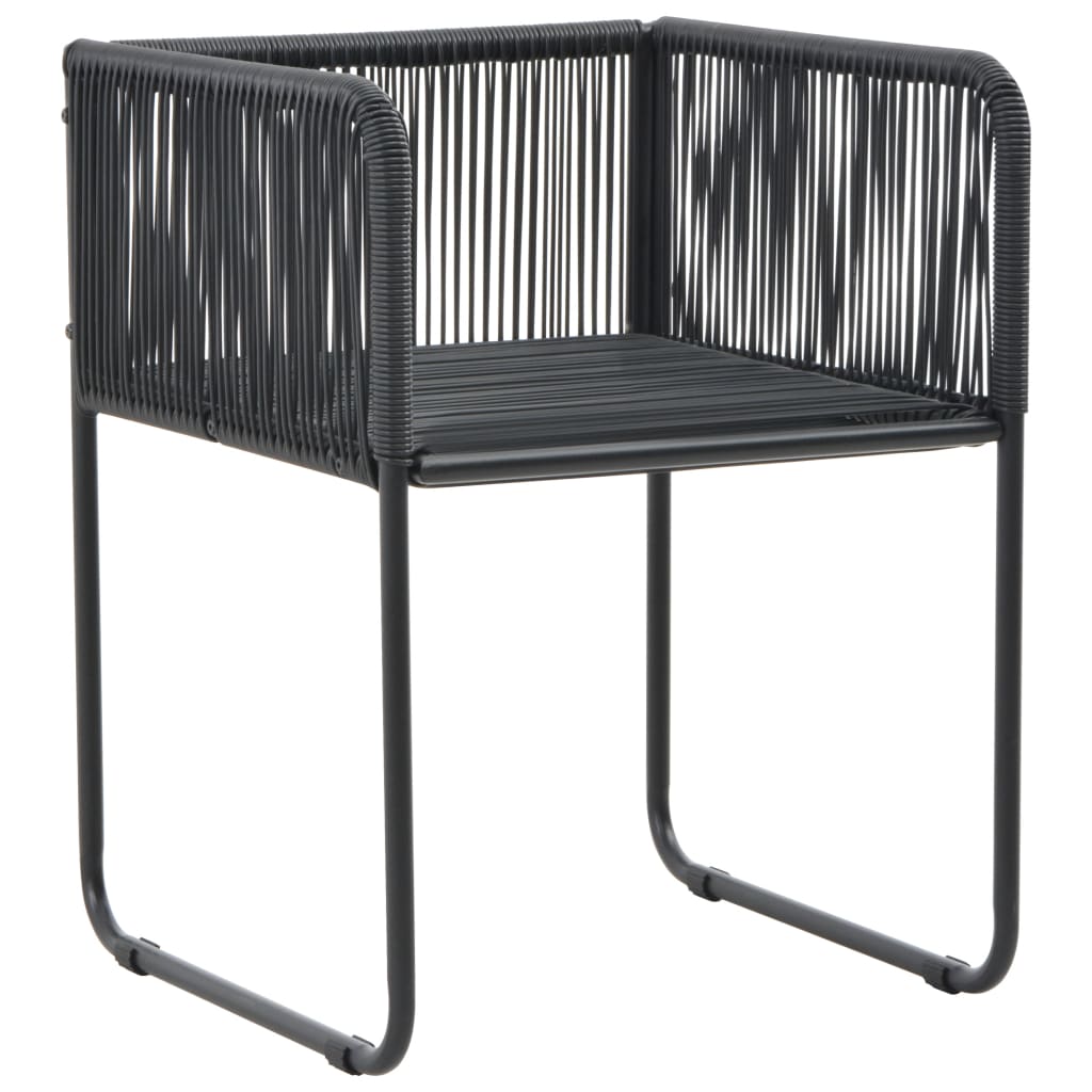 Ensemble à manger de jardin 5 pcs Noir