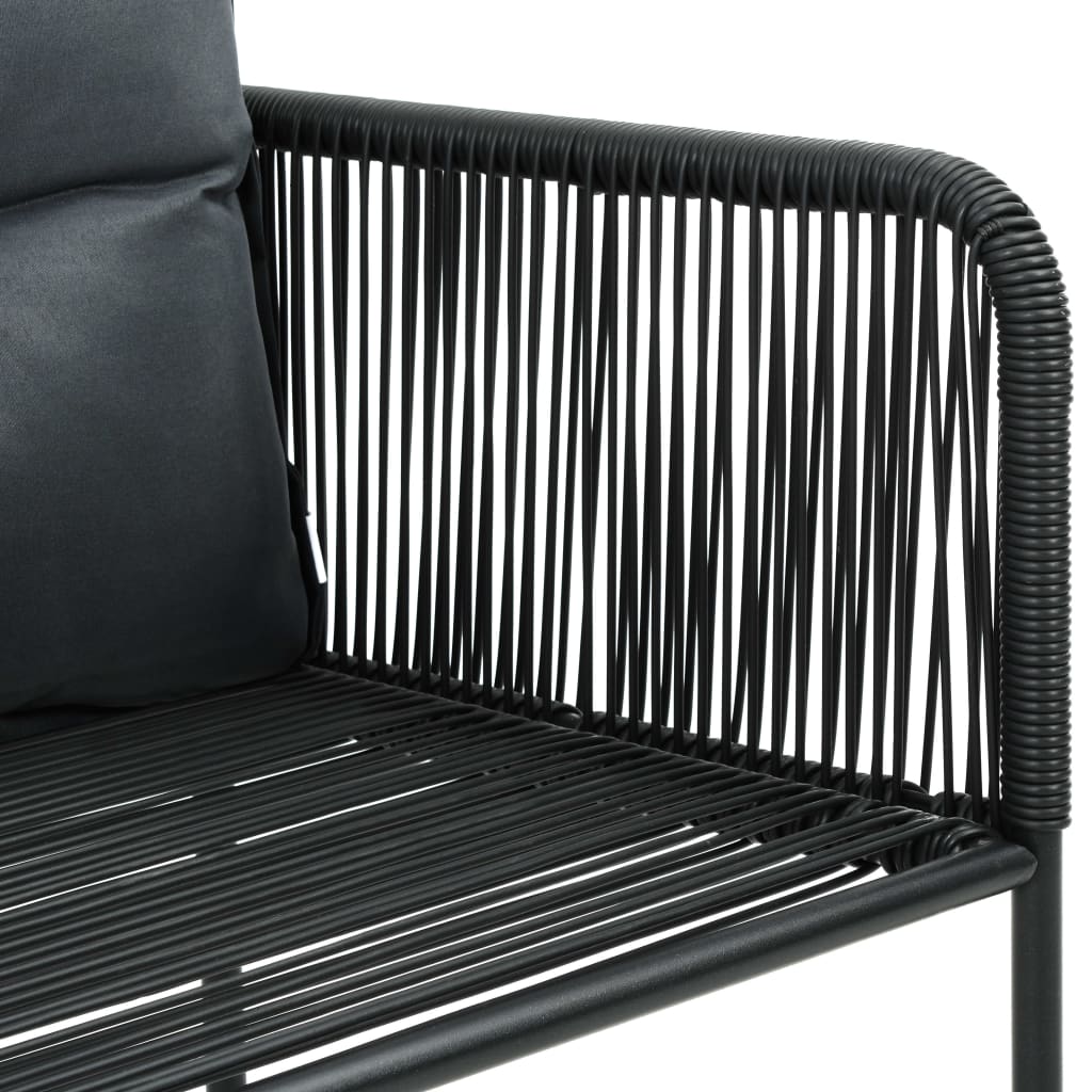 Ensemble à manger de jardin 7 pcs Noir