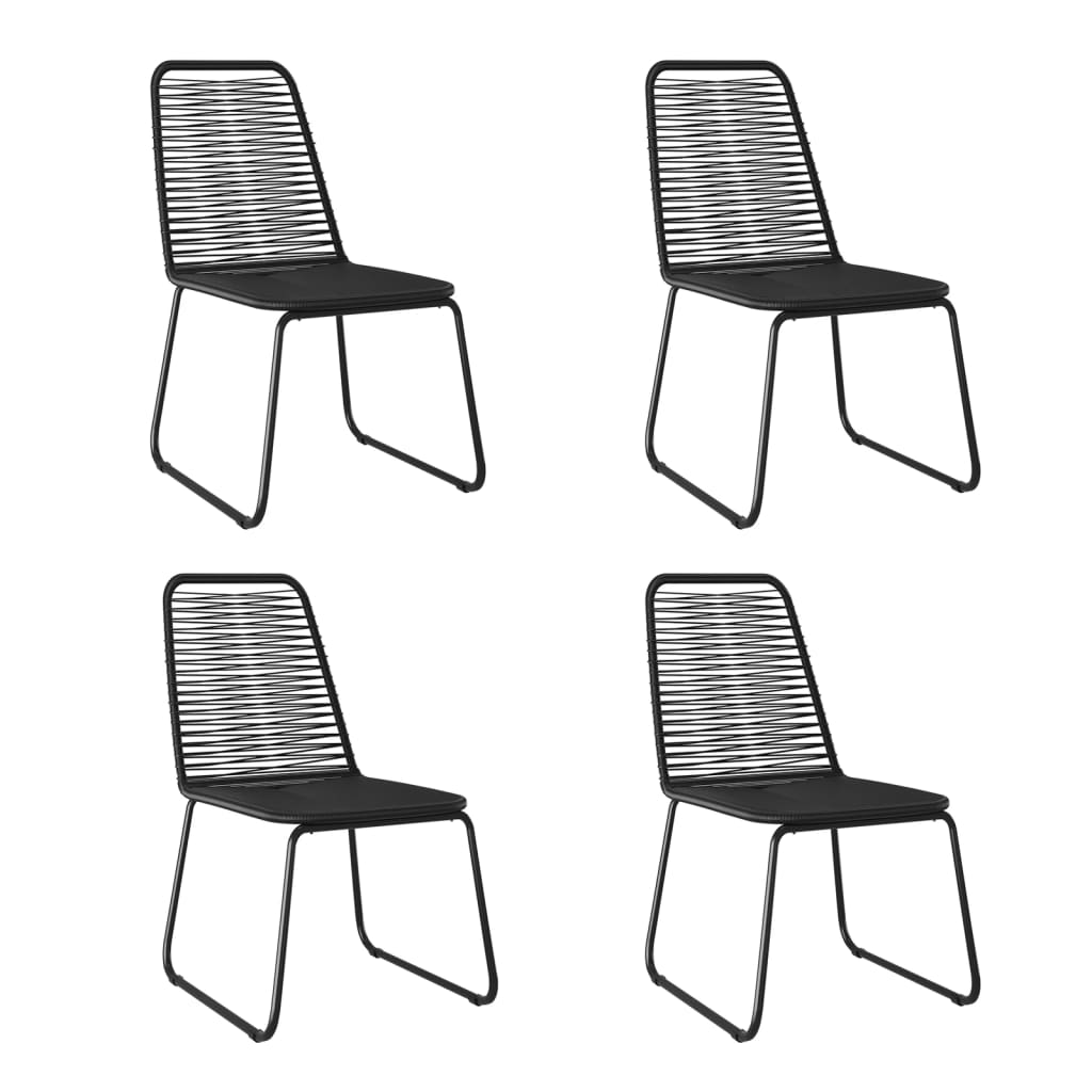 Ensemble à manger de jardin 5 pcs Noir