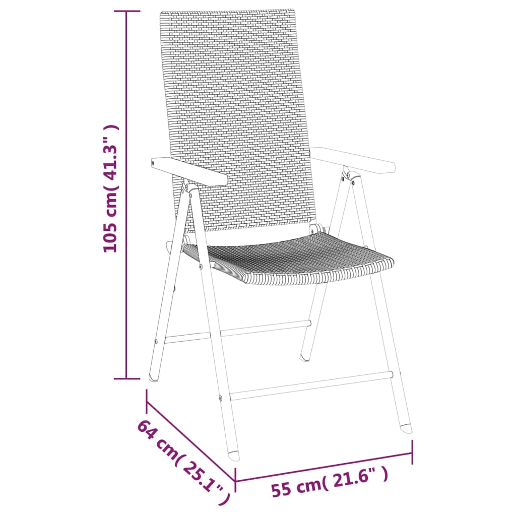 Ensemble à manger de jardin 7 pcs Noir et marron Résine tressée - XIOS