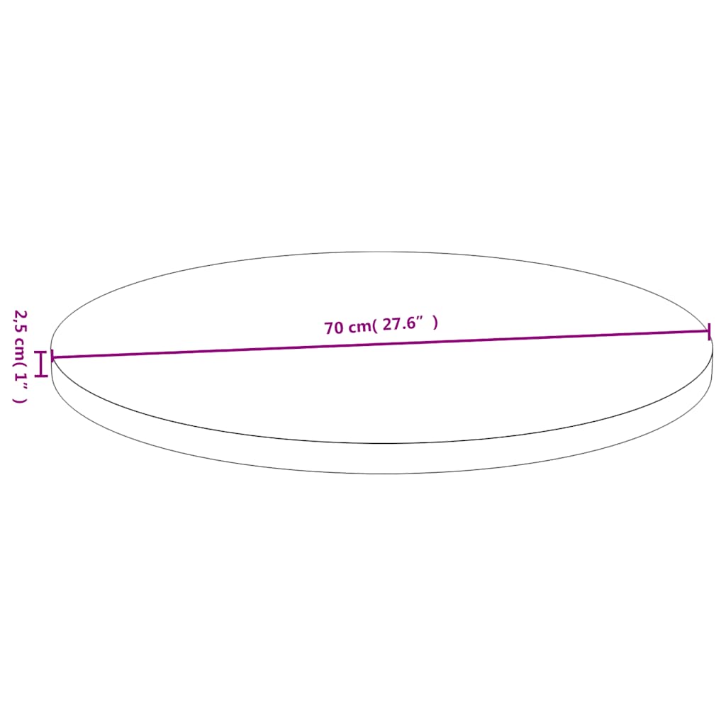 Dessus de table Ø70x2,5 cm bambou - XIOS