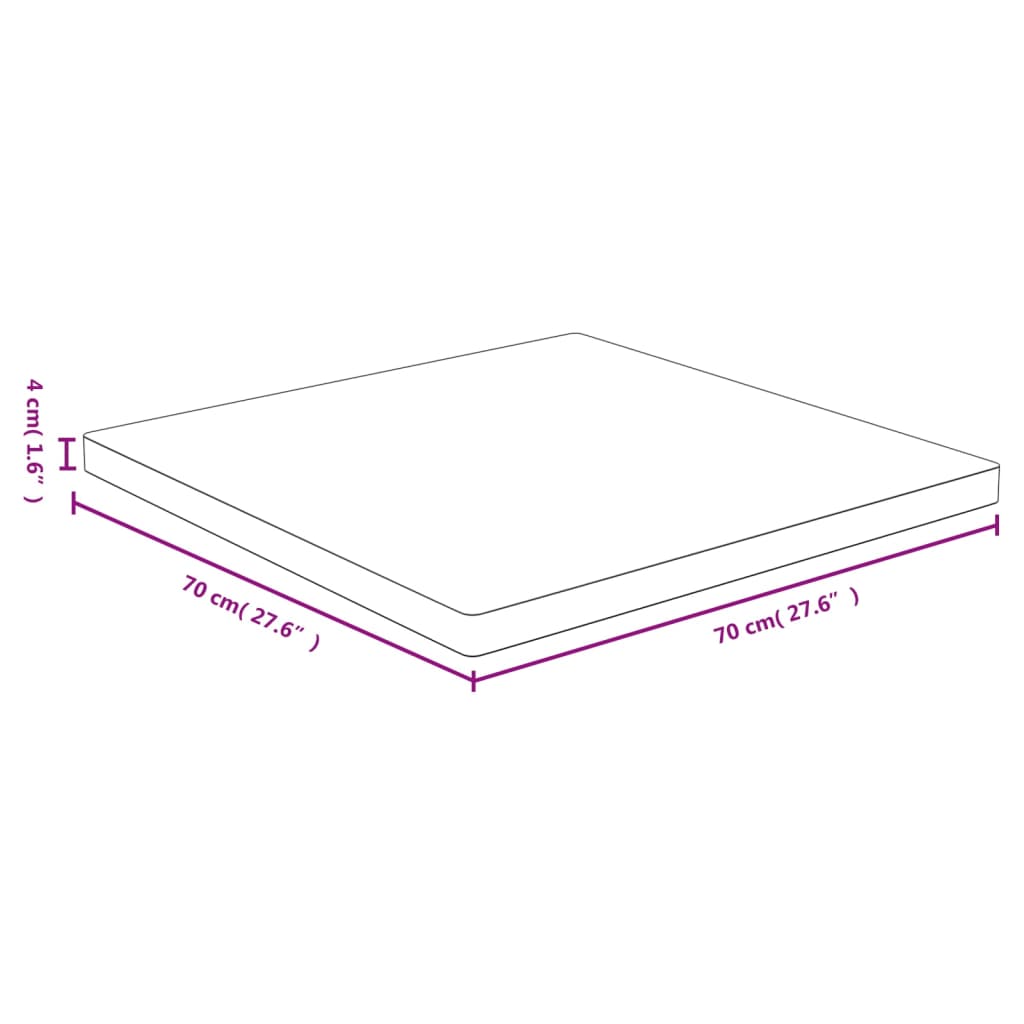 Dessus de table 70x70x4 cm bambou - XIOS