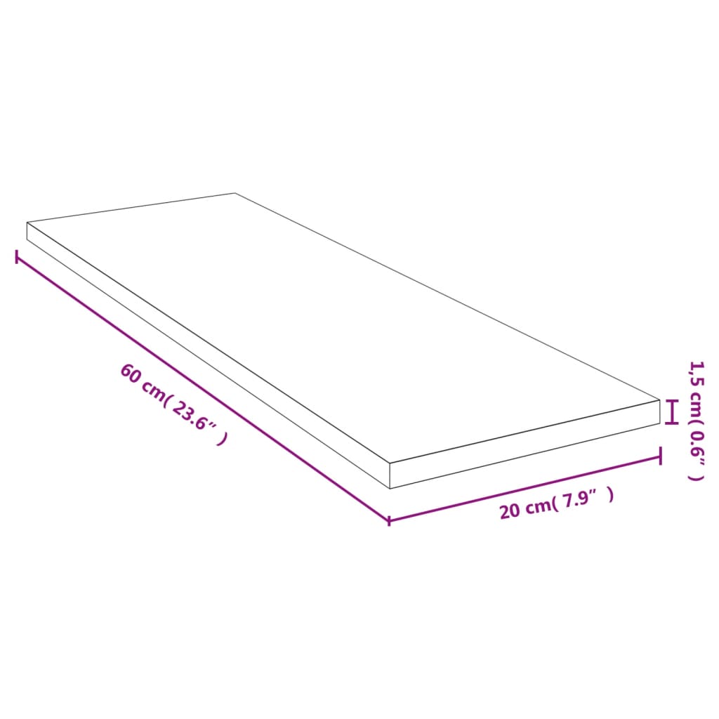 Étagère murale 60x20x1,5 cm bambou - XIOS