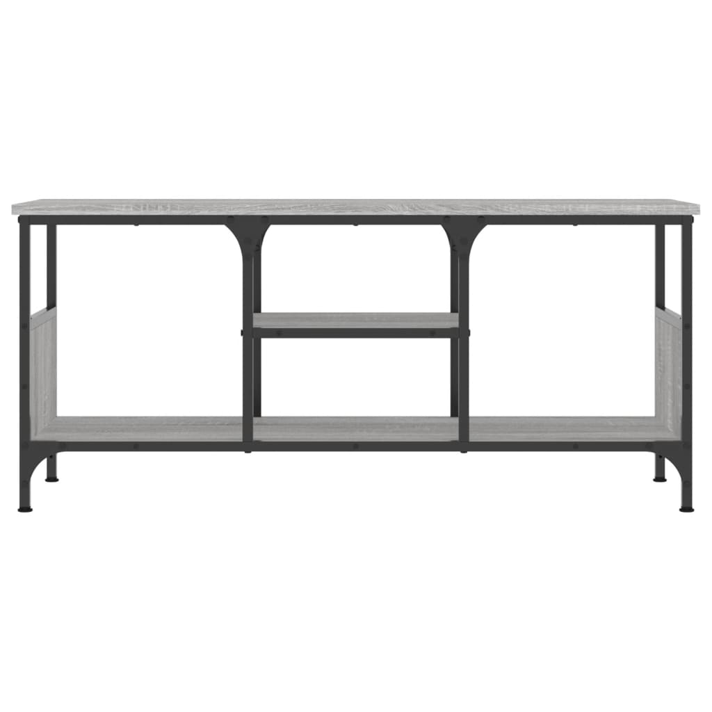 Meuble TV sonoma gris 100x35x45 cm bois d'ingénierie et fer - XIOS
