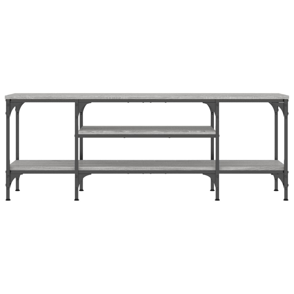 Meuble TV sonoma gris 121x35x45 cm bois d'ingénierie et fer - XIOS
