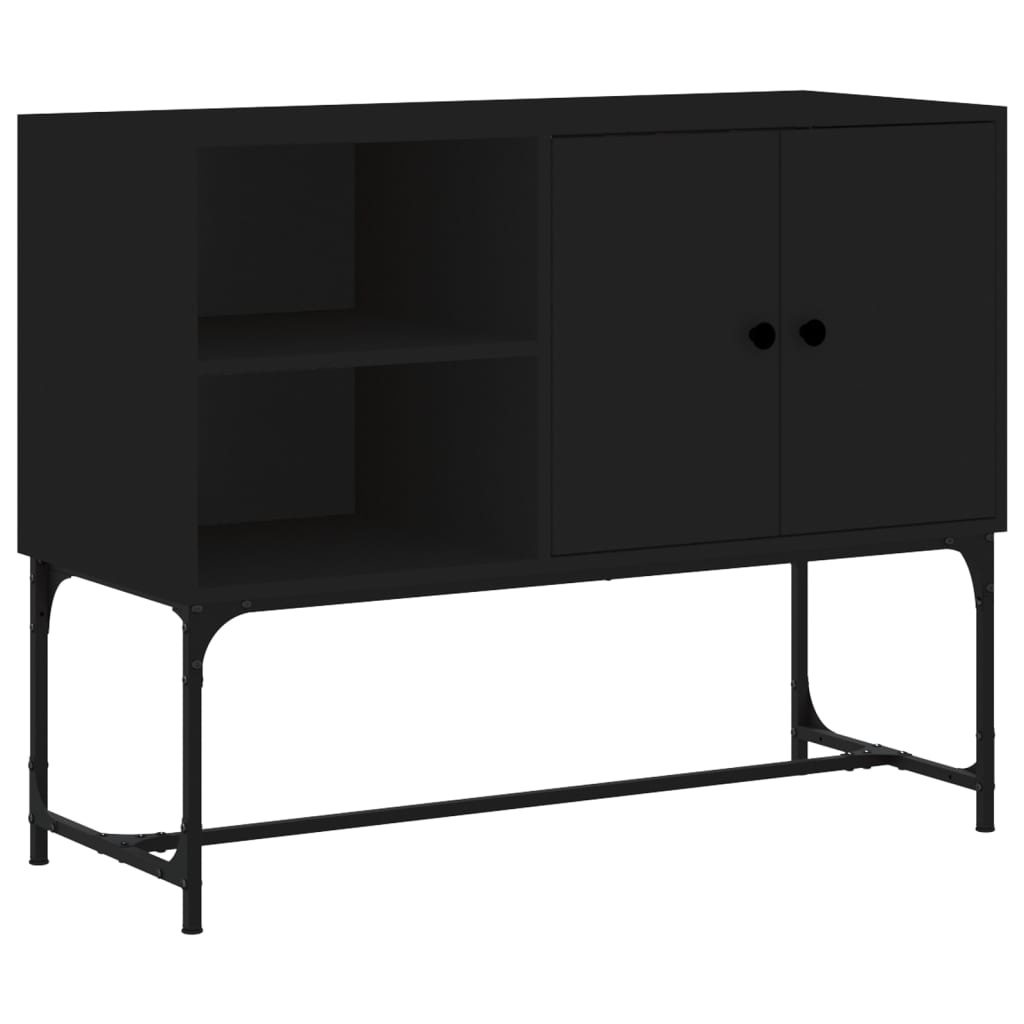 Buffet noir 100x40x79,5 cm bois d'ingénierie - XIOS