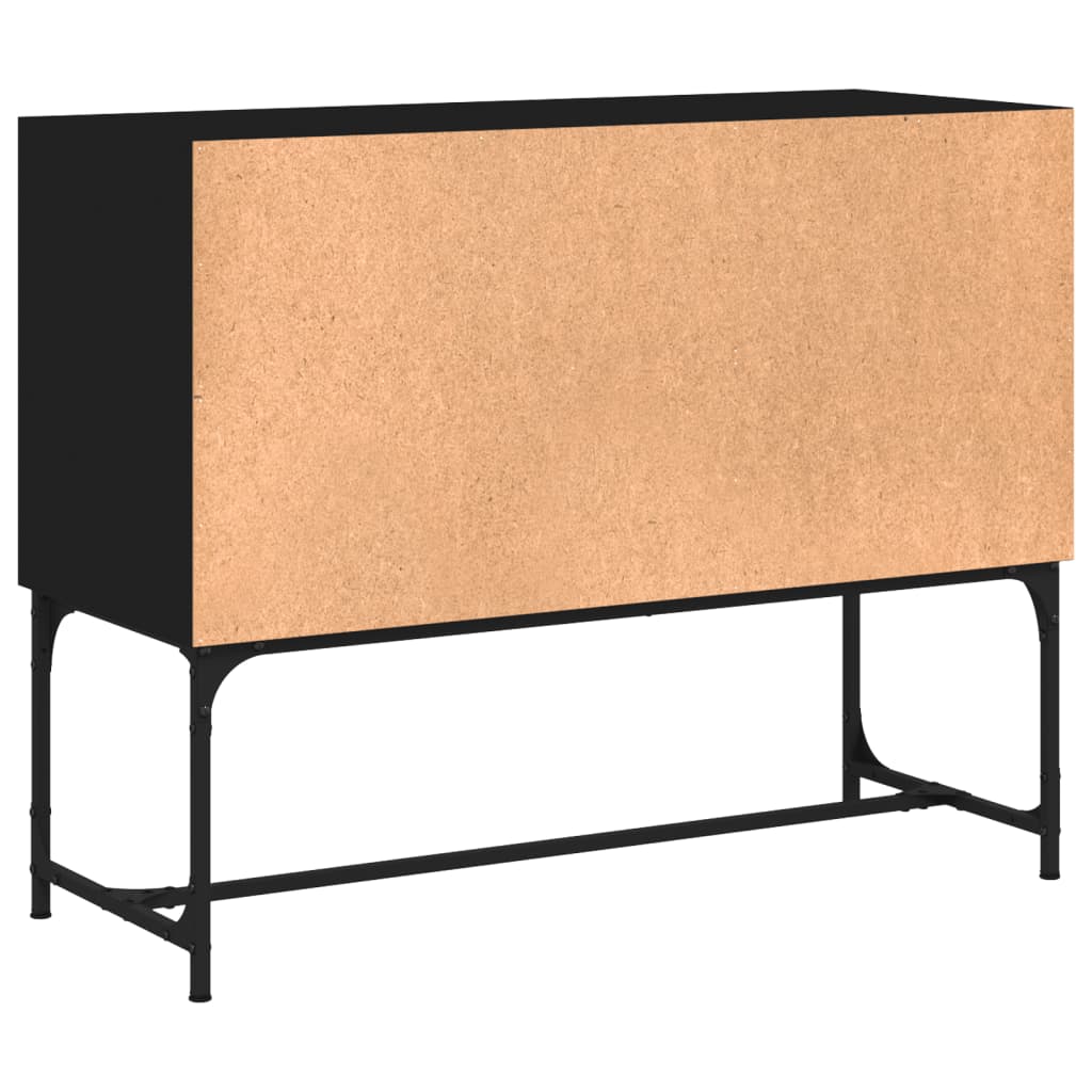 Buffet noir 100x40x79,5 cm bois d'ingénierie - XIOS