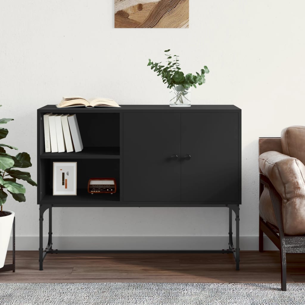 Buffet noir 100x40x79,5 cm bois d'ingénierie - XIOS