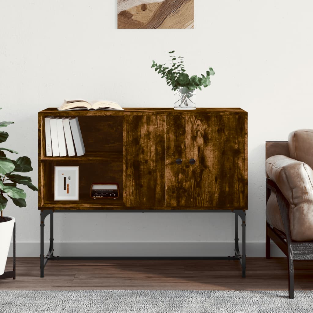 Buffet chêne fumé 100x40x79,5 cm bois d'ingénierie - XIOS