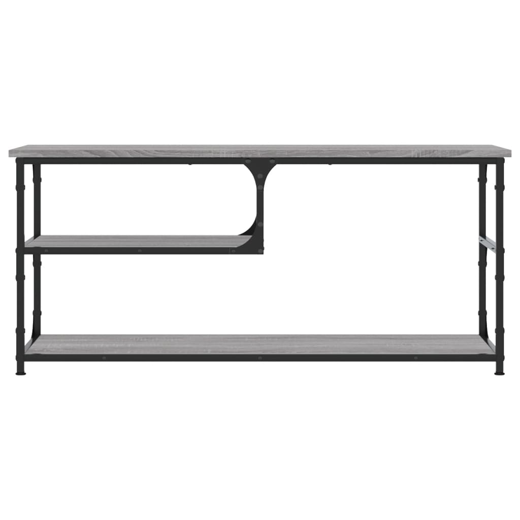 Meuble TV sonoma gris 103x38x46,5 cm bois d'ingénierie et acier - XIOS
