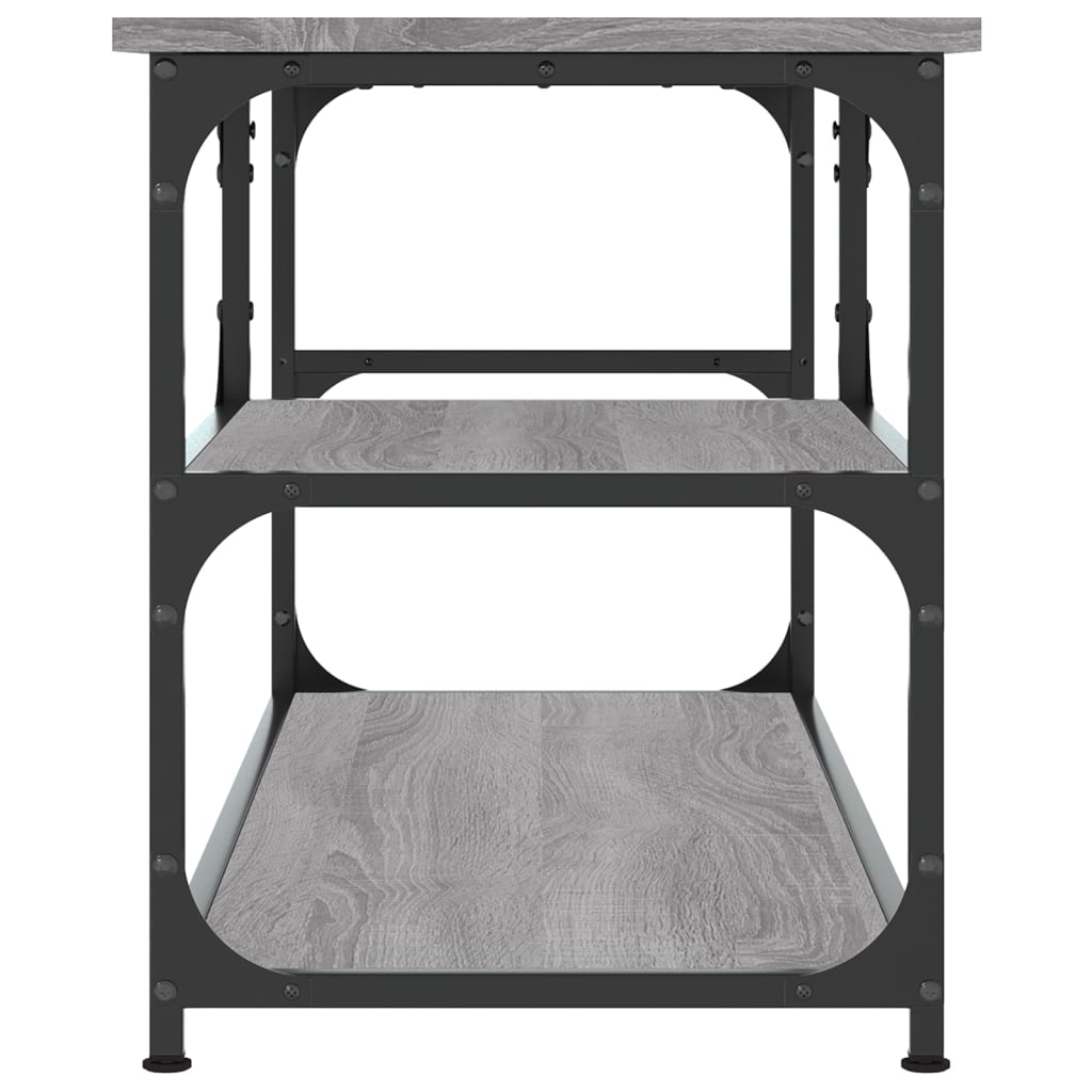 Meuble TV sonoma gris 103x38x46,5 cm bois d'ingénierie et acier - XIOS