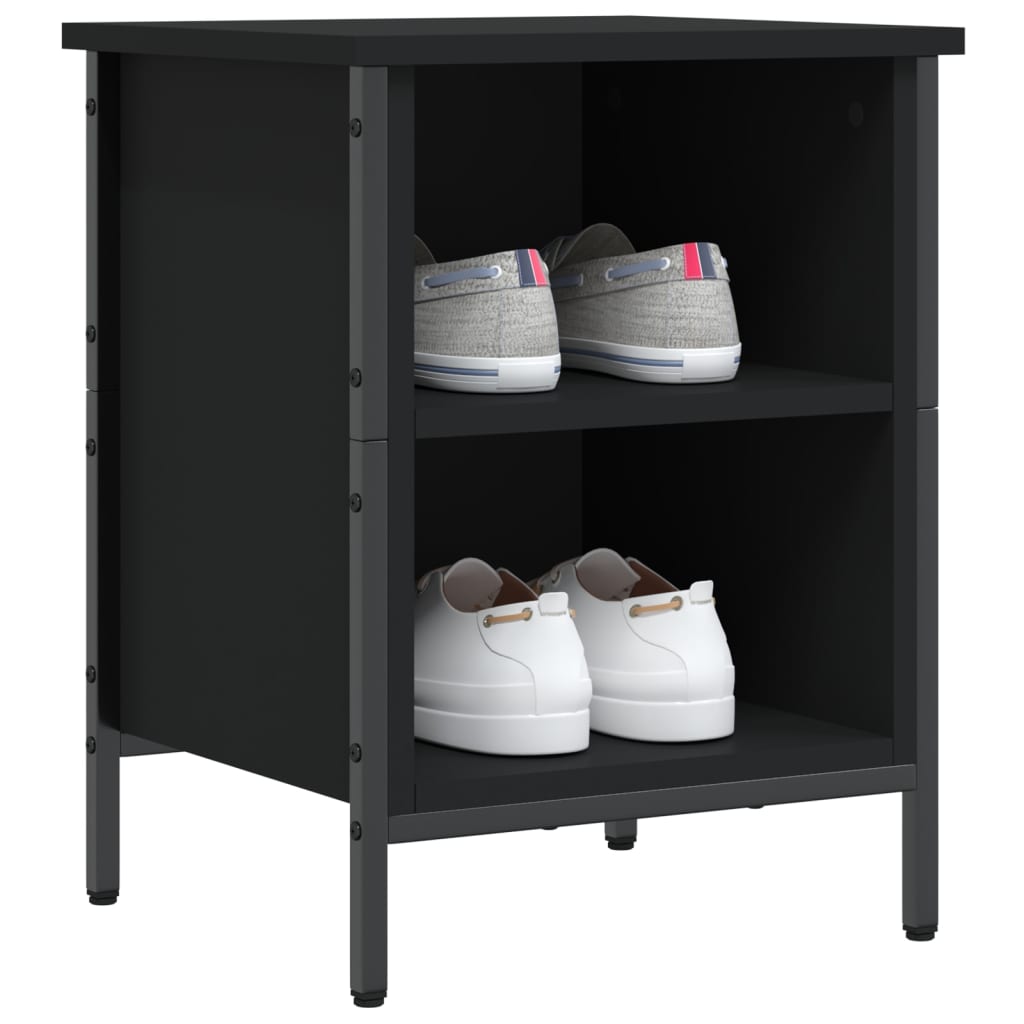 Armoire à chaussures noir 38x35x50 cm bois d'ingénierie - XIOS