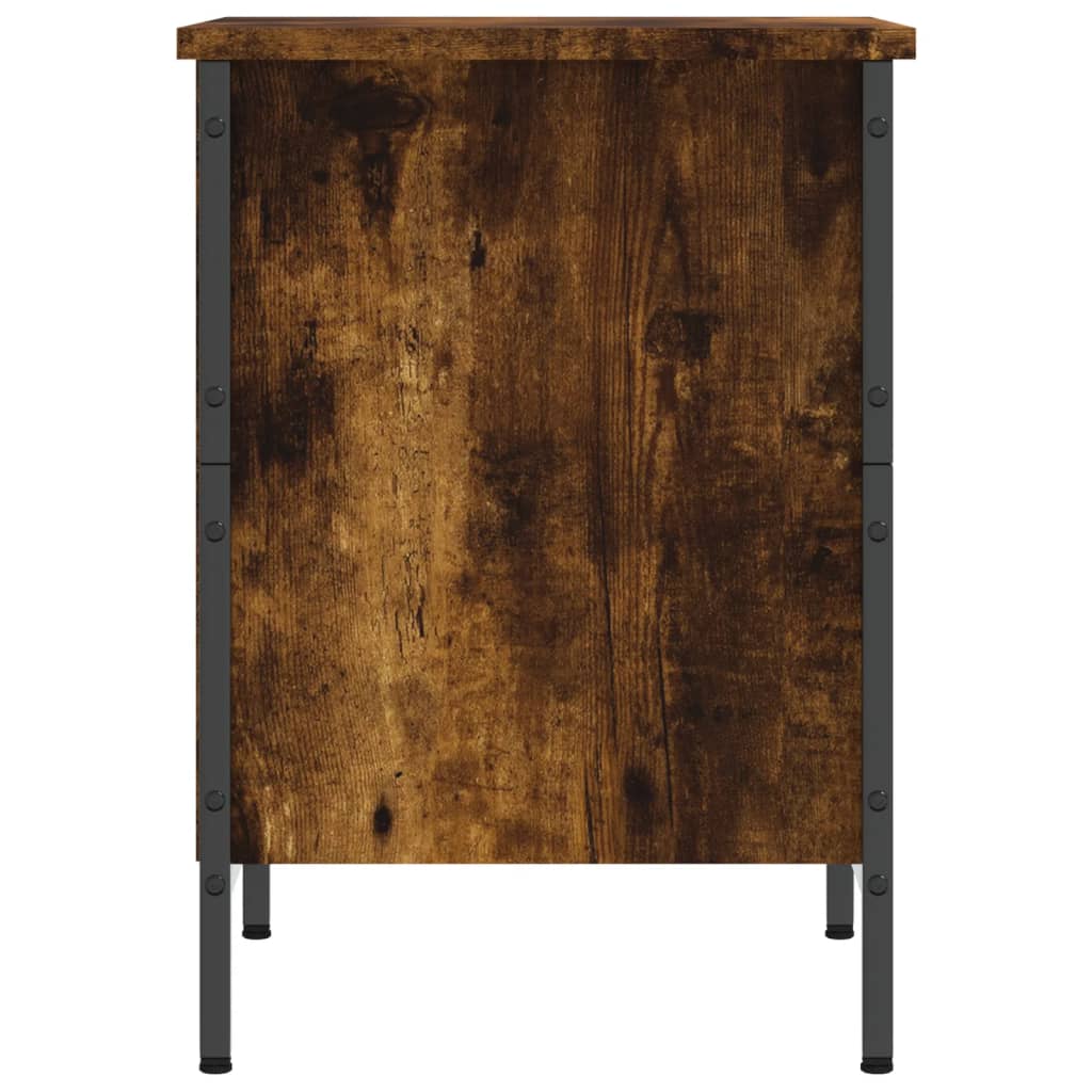 Armoire à chaussures chêne fumé 38x35x50 cm bois d'ingénierie - XIOS