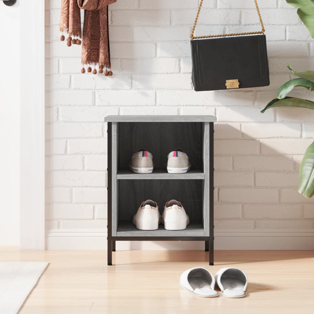 Armoire à chaussures sonoma gris 38x35x50 cm bois d'ingénierie - XIOS