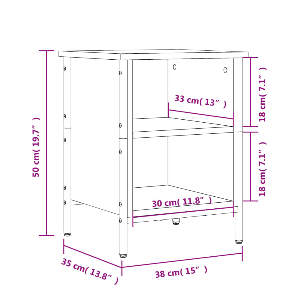 Armoire à chaussures chêne marron 38x35x50 cm bois d'ingénierie - XIOS