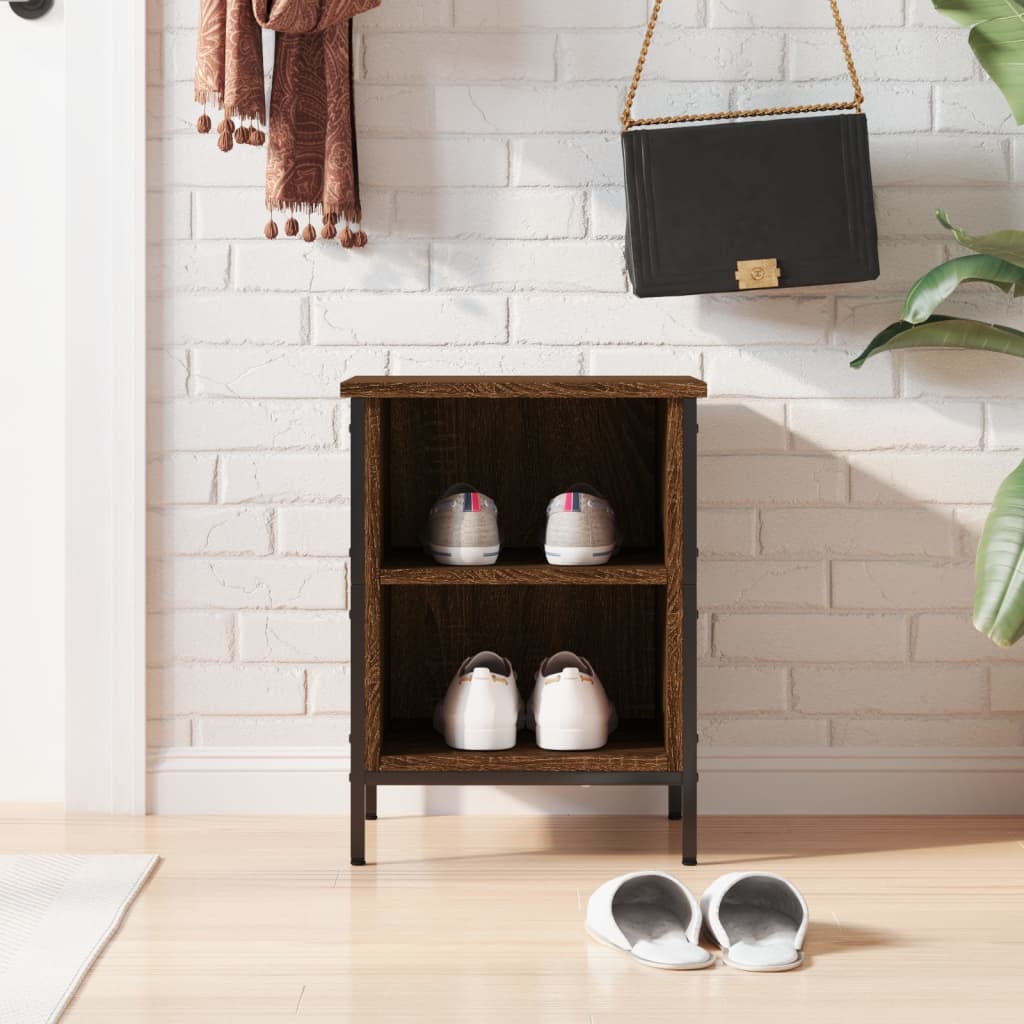 Armoire à chaussures chêne marron 38x35x50 cm bois d'ingénierie - XIOS