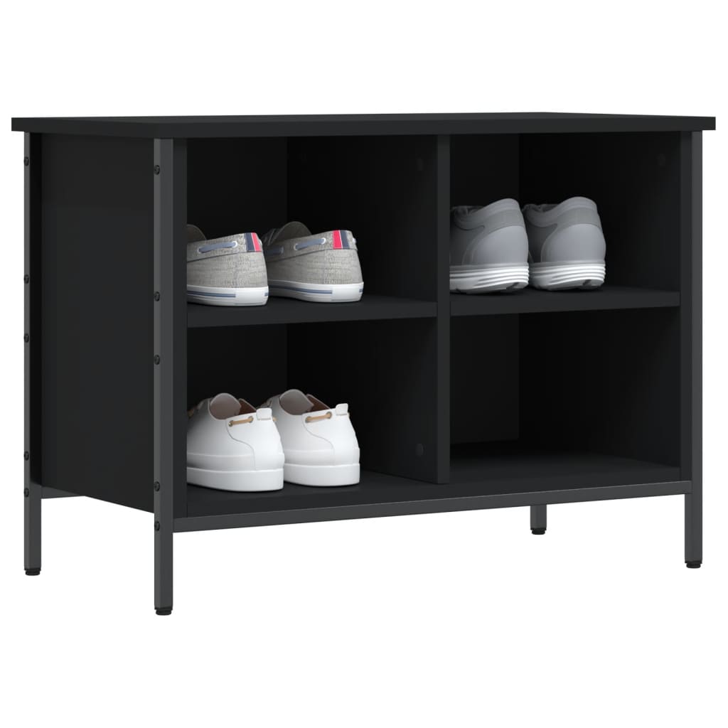 Armoire à chaussures noir 69x35x50 cm bois d'ingénierie - XIOS