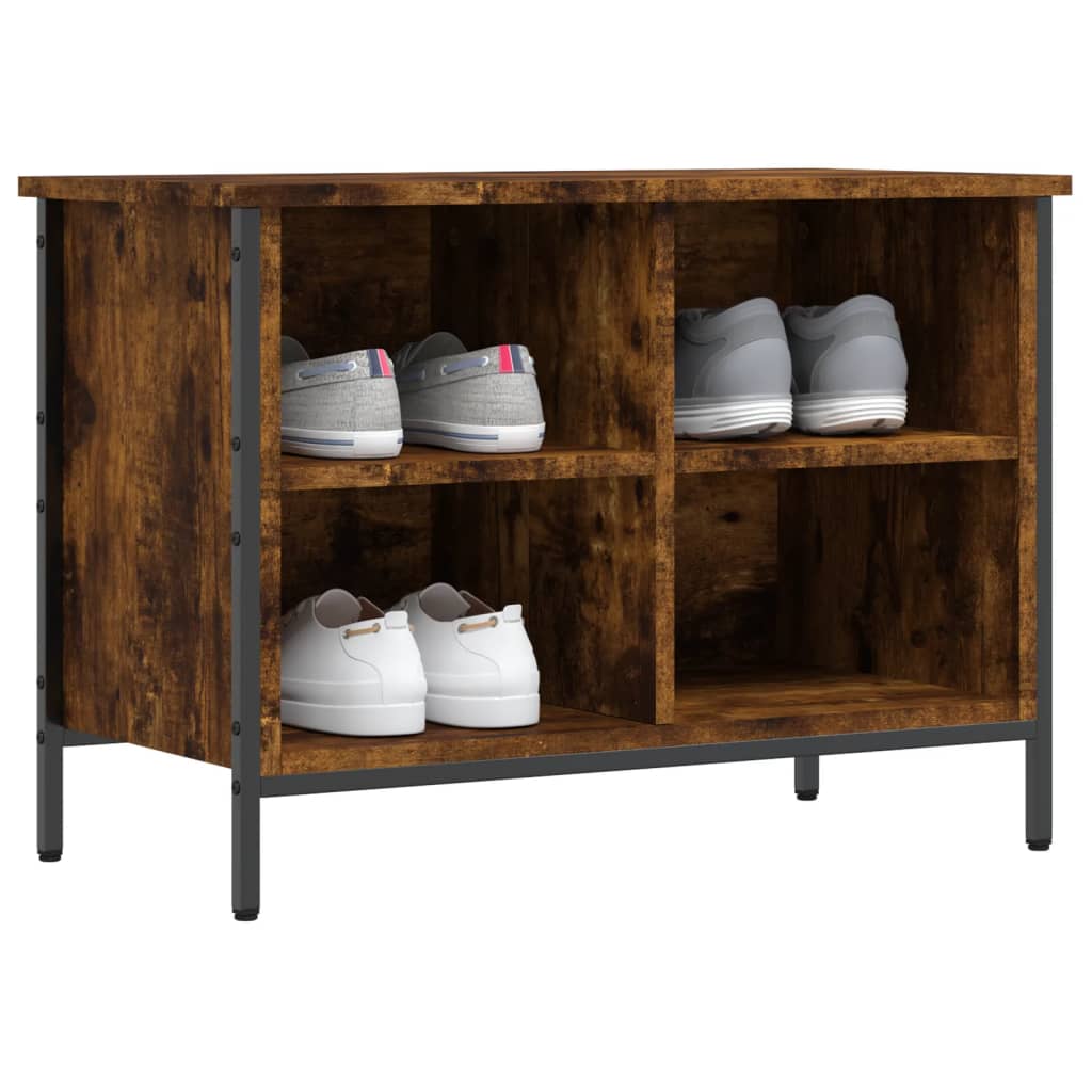 Armoire à chaussures chêne fumé 69x35x50 cm bois d'ingénierie - XIOS