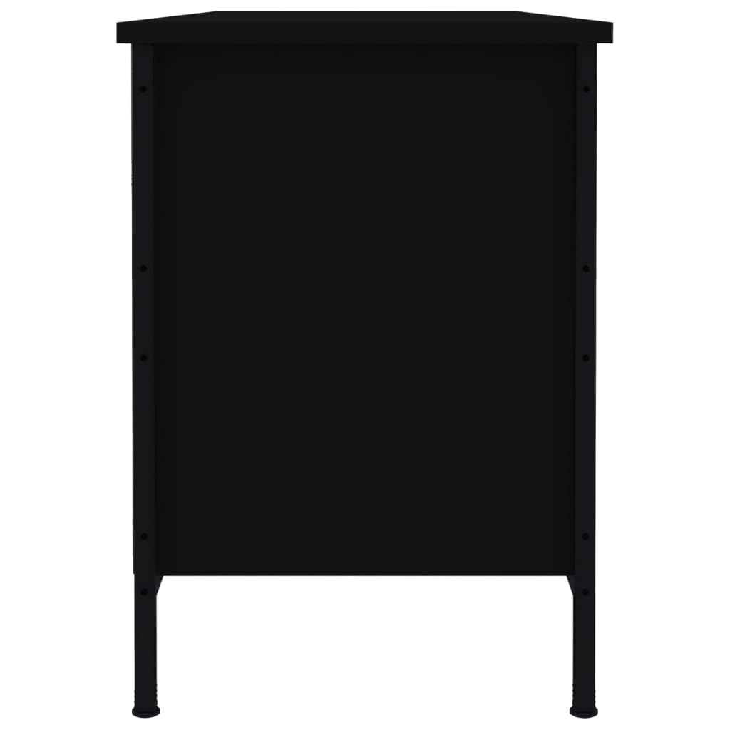 Armoire à chaussures noir 100x35x50 cm bois d'ingénierie - XIOS