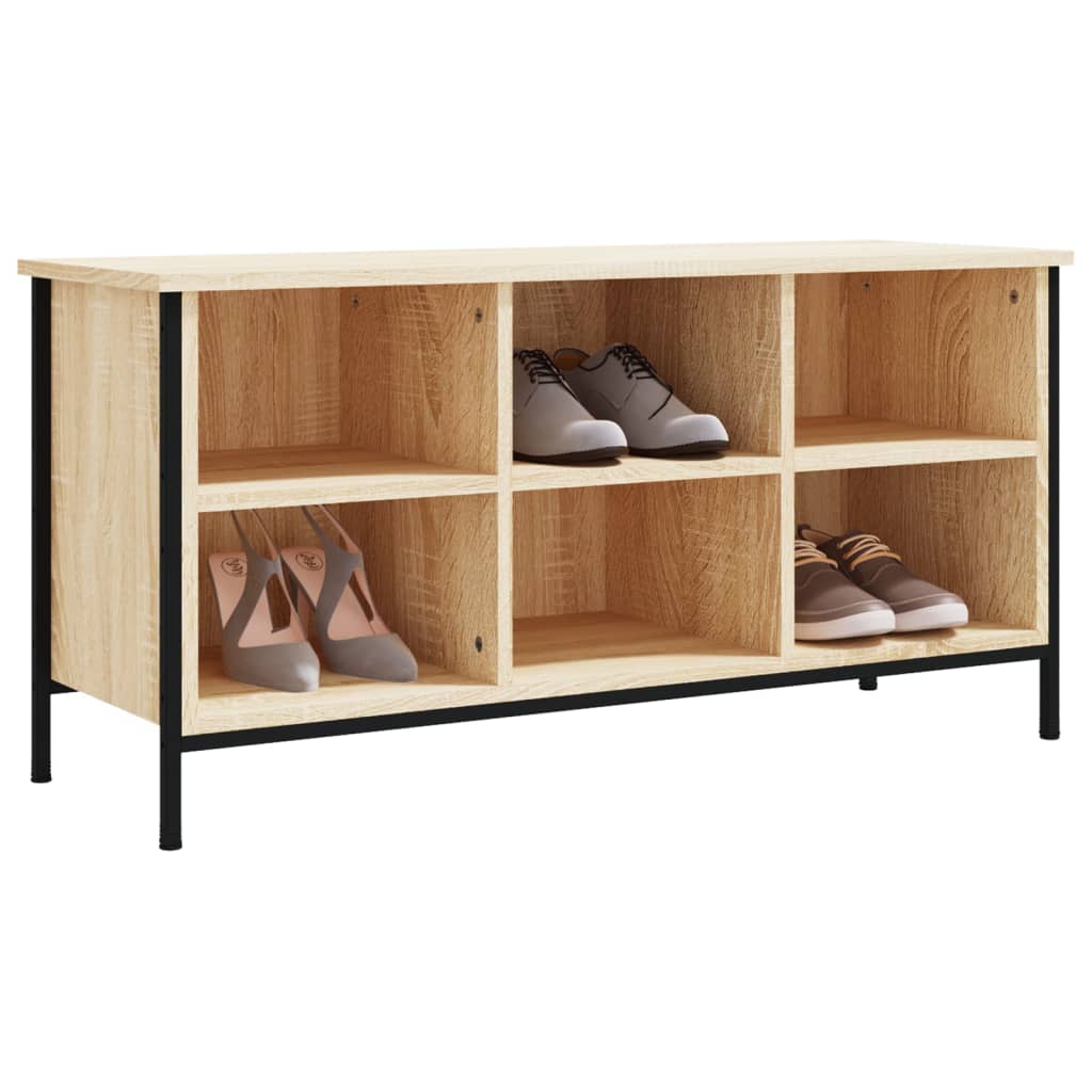 Armoire à chaussures chêne sonoma 100x35x50cm bois d'ingénierie - XIOS