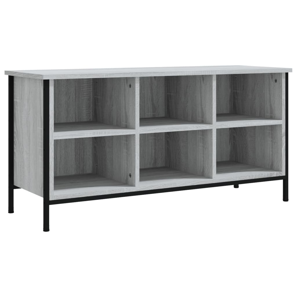 Armoire à chaussures sonoma gris 100x35x50 cm bois d'ingénierie - XIOS
