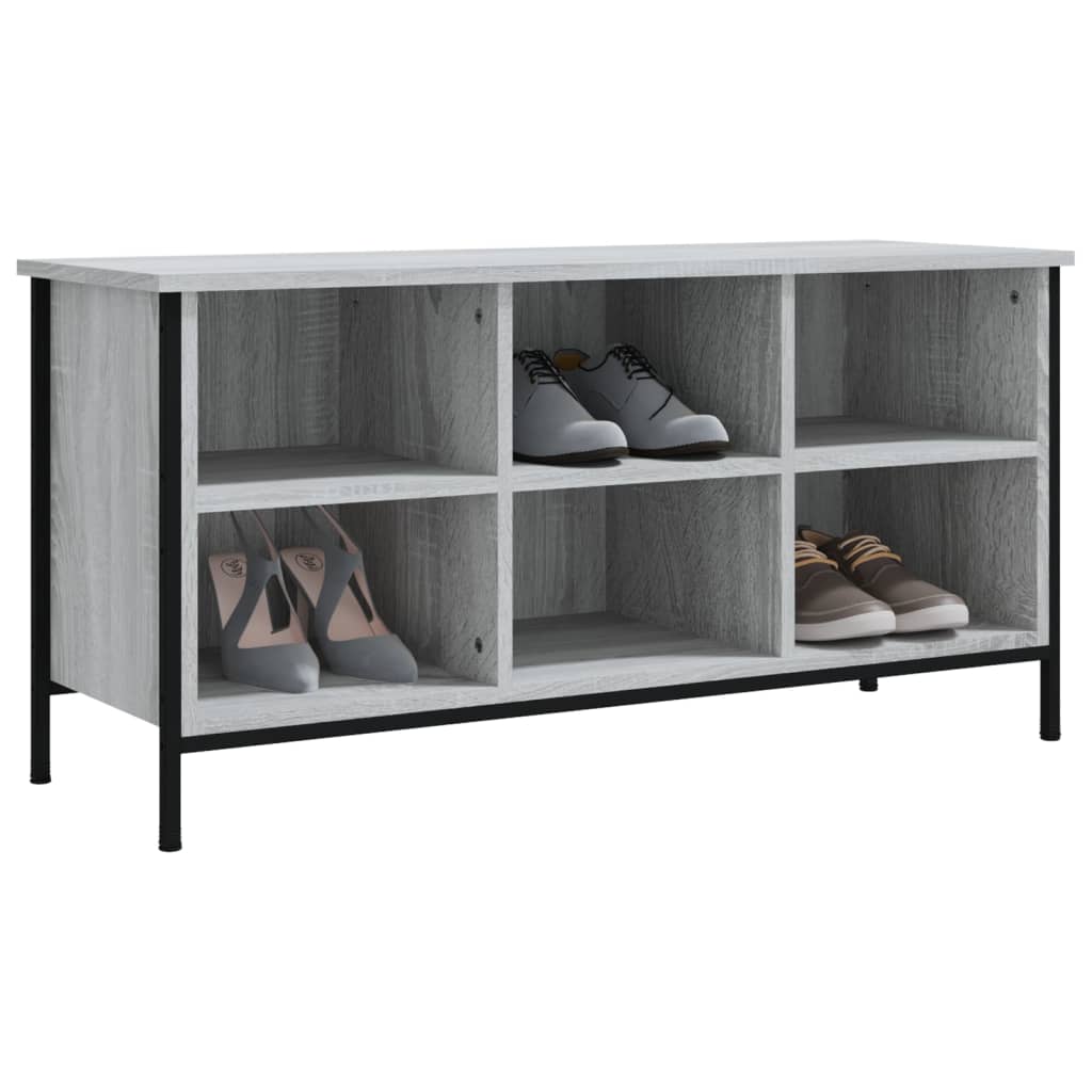 Armoire à chaussures sonoma gris 100x35x50 cm bois d'ingénierie - XIOS