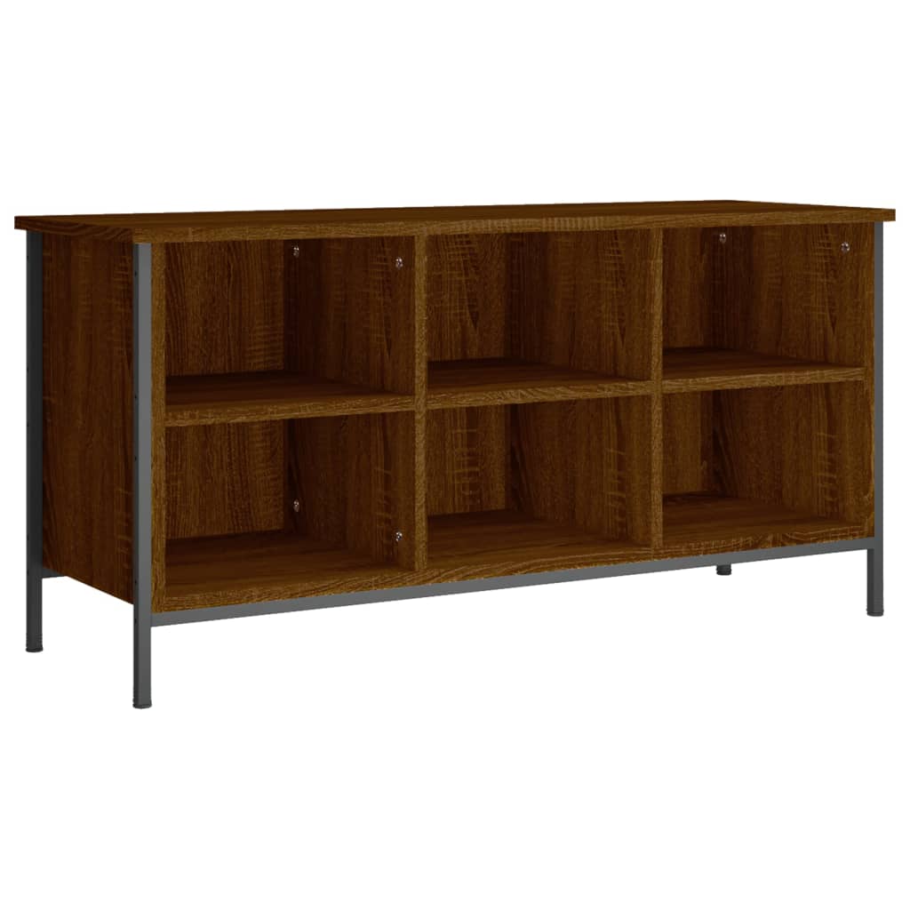 Armoire à chaussures chêne marron 100x35x50cm bois d'ingénierie - XIOS