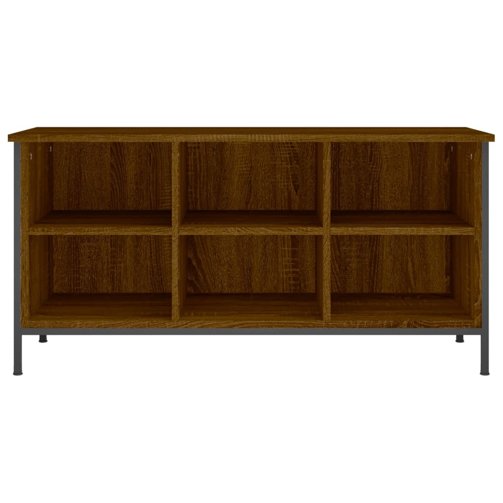Armoire à chaussures chêne marron 100x35x50cm bois d'ingénierie - XIOS