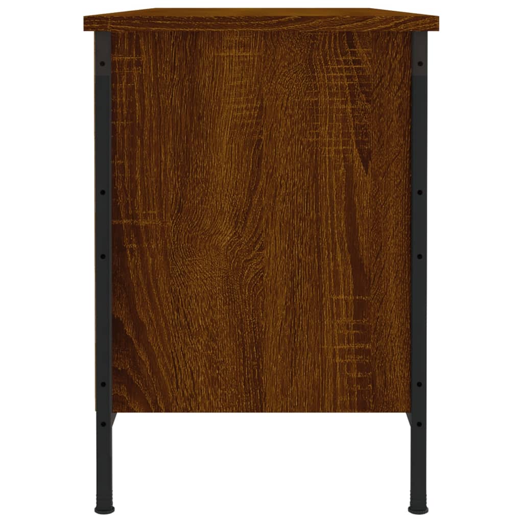 Armoire à chaussures chêne marron 100x35x50cm bois d'ingénierie - XIOS