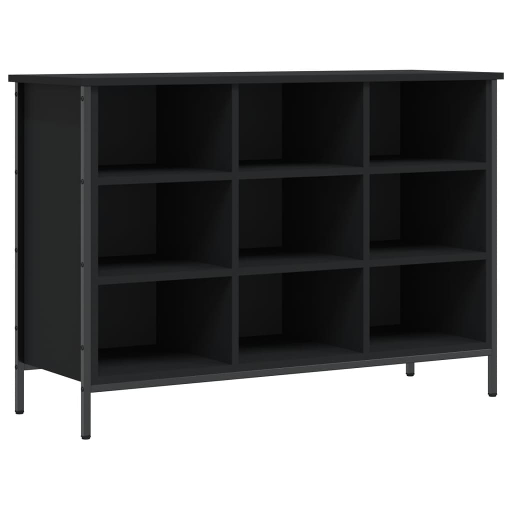 Armoire à chaussures noir 100x35x70 cm bois d'ingénierie - XIOS