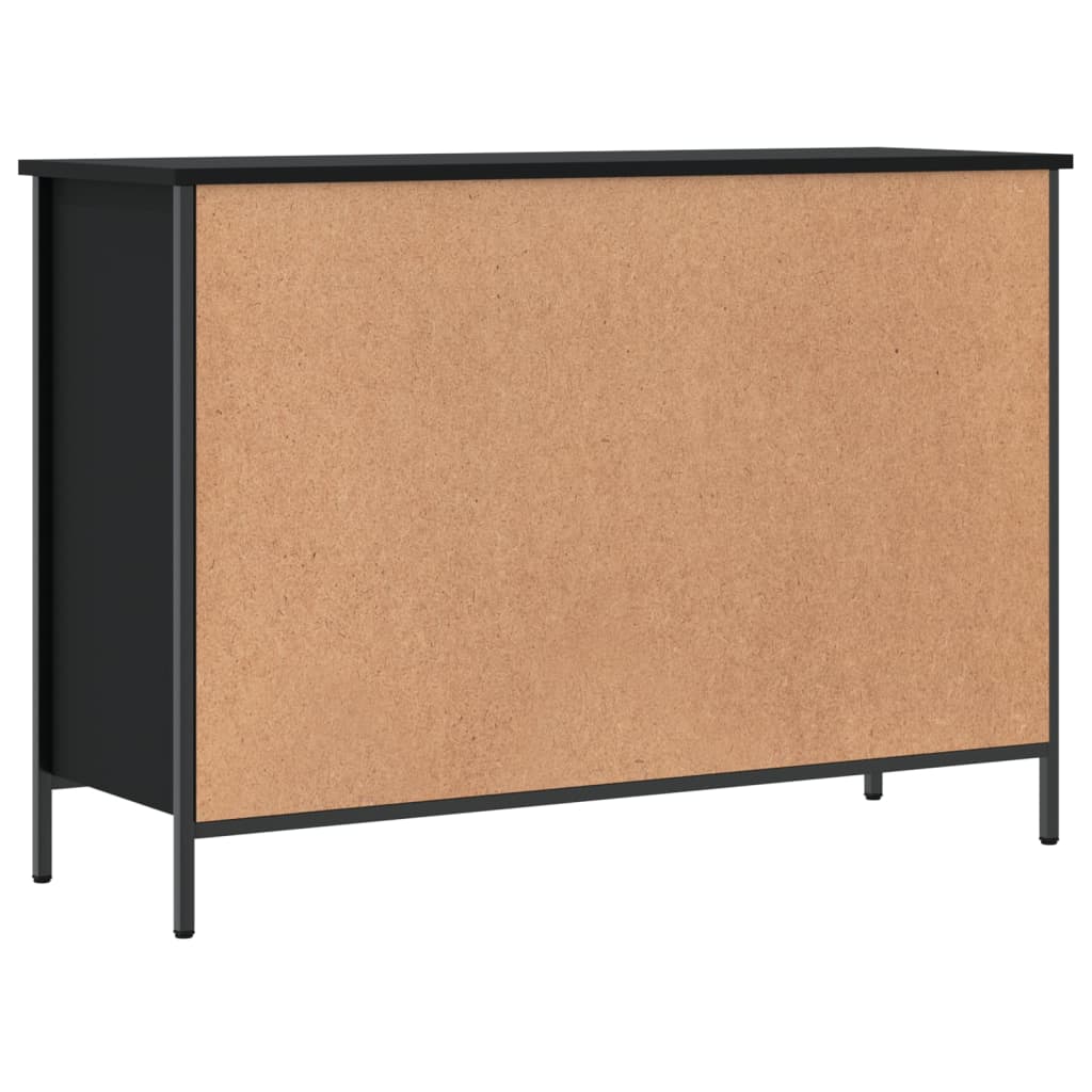 Armoire à chaussures noir 100x35x70 cm bois d'ingénierie - XIOS