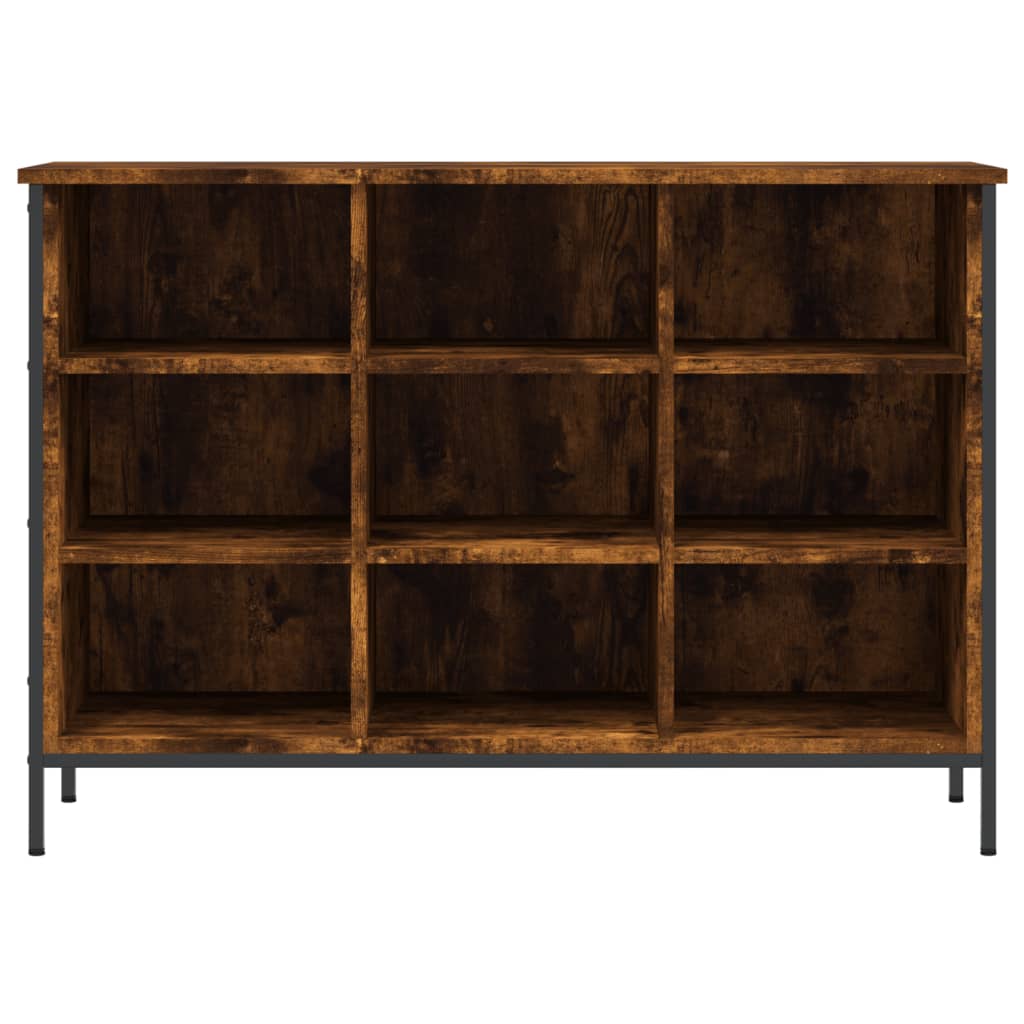 Armoire à chaussures chêne fumé 100x35x70 cm bois d'ingénierie - XIOS