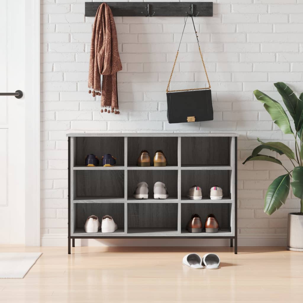 Armoire à chaussures sonoma gris 100x35x70 cm bois d'ingénierie - XIOS