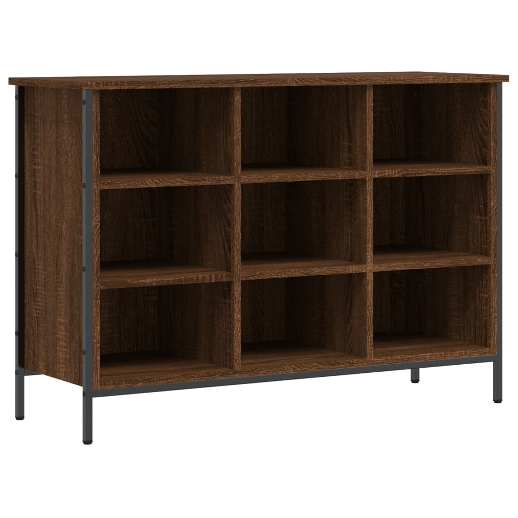 Armoire à chaussures chêne marron 100x35x70cm bois d'ingénierie - XIOS