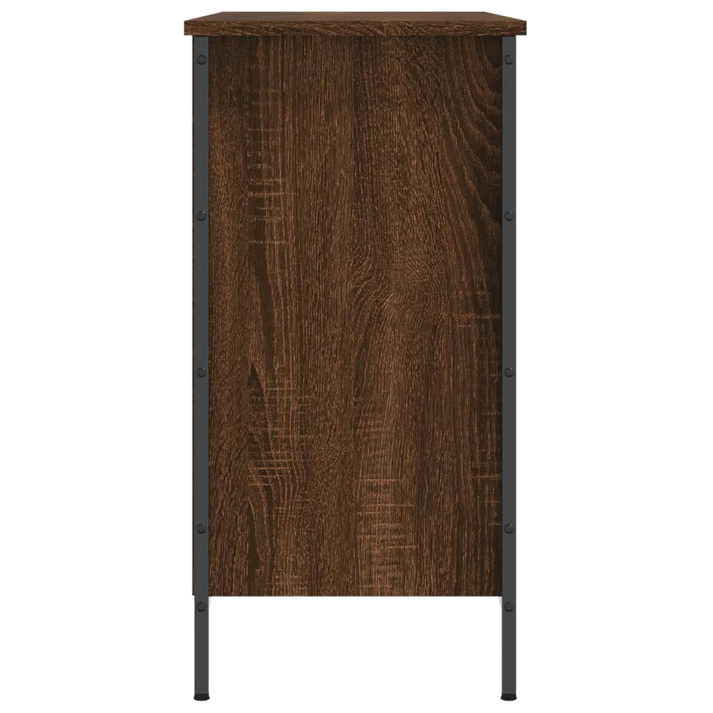 Armoire à chaussures chêne marron 100x35x70cm bois d'ingénierie - XIOS