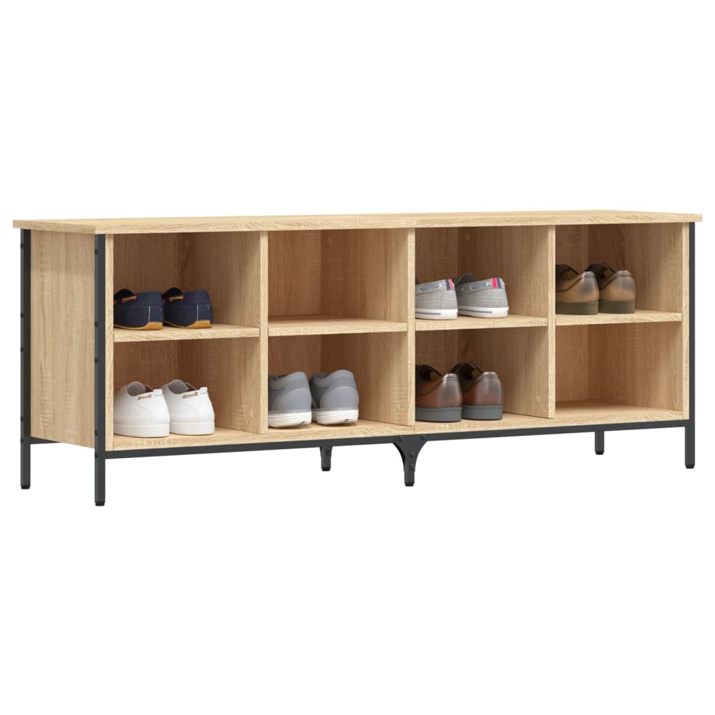Armoire à chaussures chêne sonoma 131x35x50cm bois d'ingénierie - XIOS