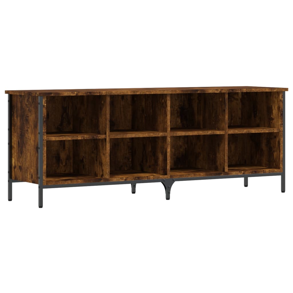 Armoire à chaussures chêne fumé 131x35x50 cm bois d'ingénierie - XIOS