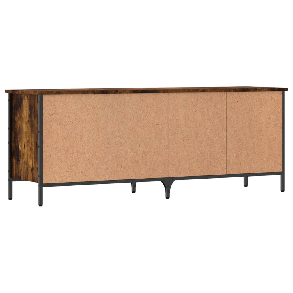 Armoire à chaussures chêne fumé 131x35x50 cm bois d'ingénierie - XIOS