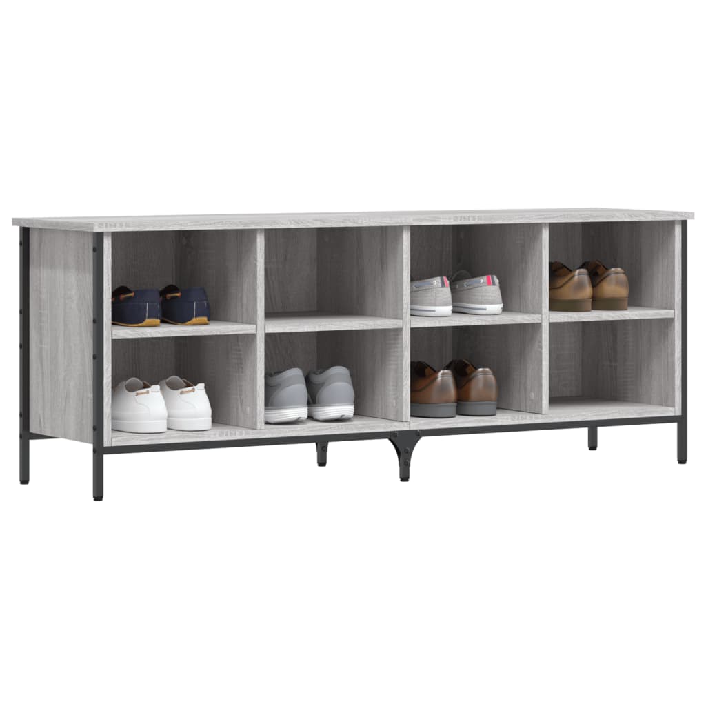 Armoire à chaussures sonoma gris 131x35x50 cm bois d'ingénierie - XIOS