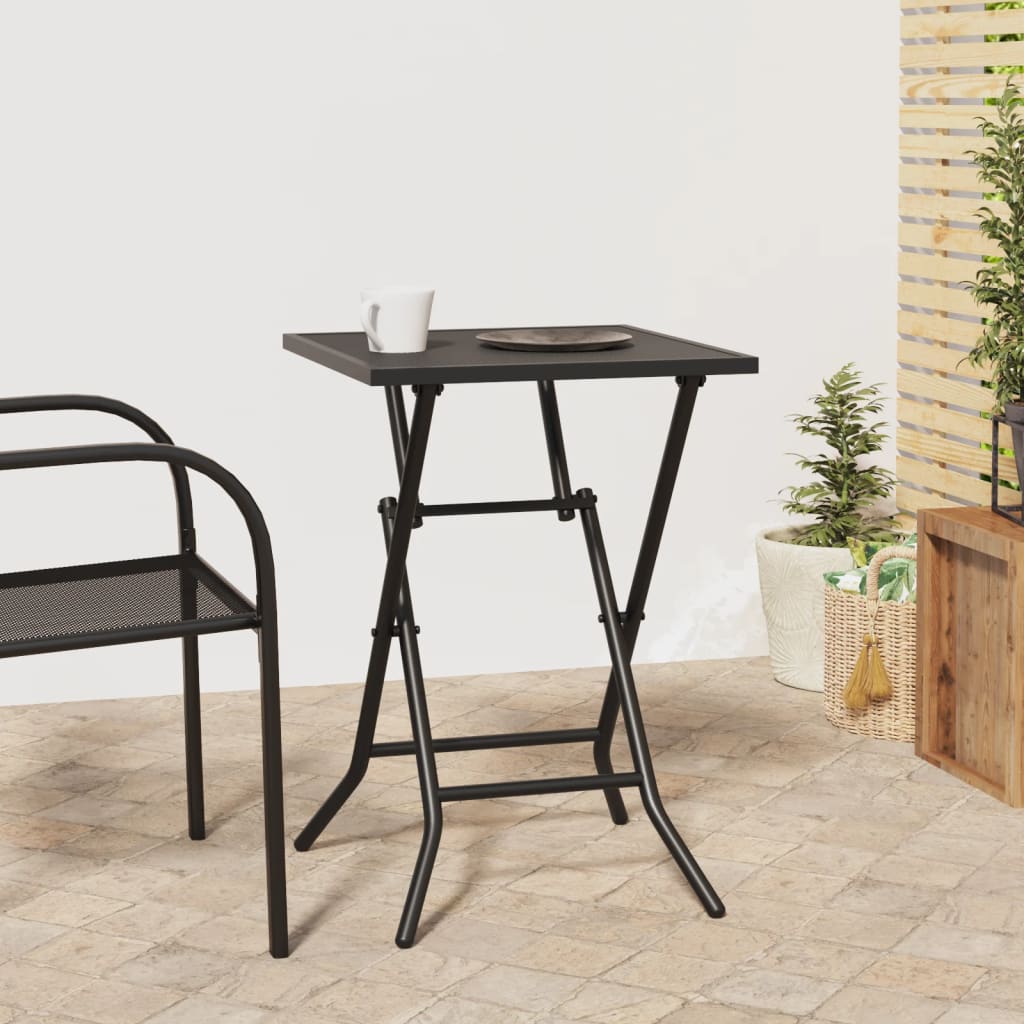 Table de jardin pliable anthracite 50x50x72 cm maille d'acier Tables de jardin vidaXL